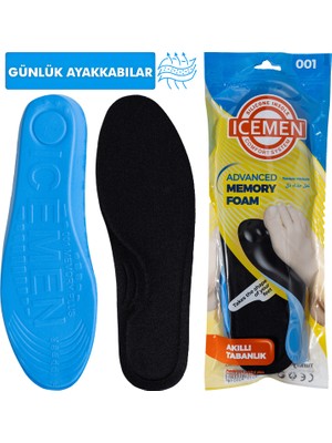 Icemen Memory Foam Yumuşak, Tam Ortopedik Ayakkabı Tabanlık Rahat, Konforlu, Masaj Etkili, Akıllı Hafızalı,spor, Erkek, Kadın, Çocuk, Yetişkin