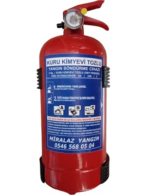 Sistas Yangın Tüpü 2 kg Kuru Kimyevi Tozlu Kolay Kullanım Özelliği ile Araçlar İçin Uygun