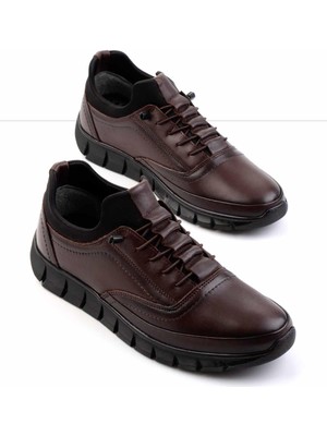 Bambi Kahve Napa Hakiki Deri Erkek Casual Ayakkabı E01018210443