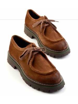 Bambi Taba Süet Hakiki Deri Erkek Casual Ayakkabı E01901020202