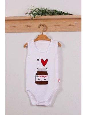 Beruflic Mommy's Cikolata Desenli Askılı Unisex Body