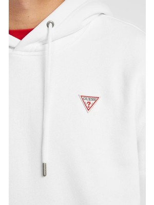 Guess Erkek Beyaz Iconic Sweatshirt