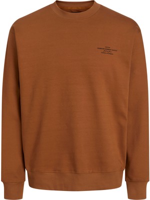 Jack & Jones Erkek Gögüs Logo Baskili Sweatshirt - Blachad