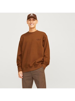 Jack & Jones Erkek Gögüs Logo Baskili Sweatshirt - Blachad