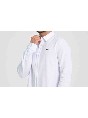 Lacoste Beyaz Regular Erkek Pike Gömlek