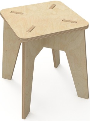 Demito Montessori Tabure - Montessori Tabure -2-6 Yaş Için - Plywood - Natural