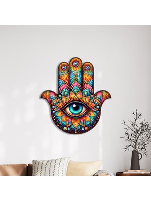 Steel Art Dec Renklerin Sihri - Hamsa Metal Tablo