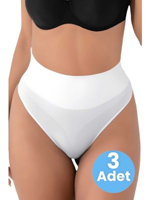 Tezzgelsin Kadın Dikişsiz Alt Karın Toparlayıcı String Külot Korse 3'lü Set