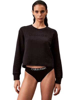 Calvin Klein Kadın Siyah Sweatshirt 000QS7273E