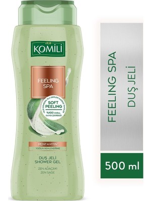 Komili Feeling Spa Yoğun Nemlendirme Duş Jeli 500 ml Vegan Adaçayı Soft Peeling Etkisi