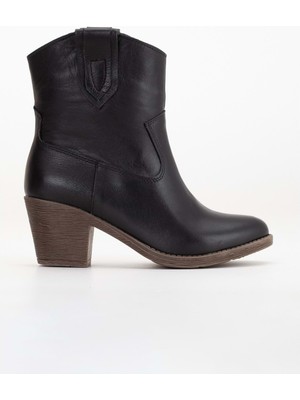 Analin Shoes Kadın  Kovboy Bot - Siyah