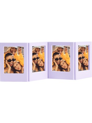 Instax Mini Film Uyumlu Lila 4'lü Mıknatıslı Fotoğraf Çerçeve Seti