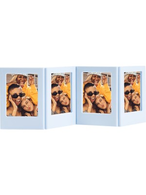 Instax Mini Film Uyumlu Mavi 4'lü Mıknatıslı Fotoğraf Çerçeve Seti