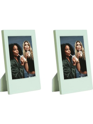Instax Mini Film Uyumlu Yeşil 2'li Klasik Fotoğraf Çerçeve Seti