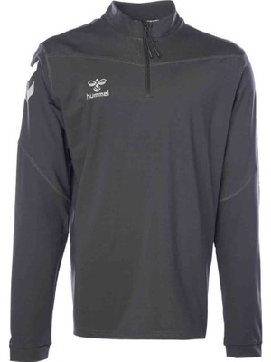 Hummel Oregon Half Zip Erkek Siyah Yuvarlak Yaka Sweatshirt