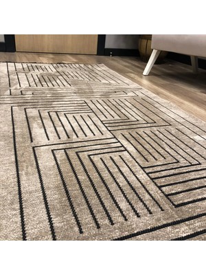 Hoom Rugs Prestij Eko 355 Bej Dekoratif Yıkanabilir Kilim