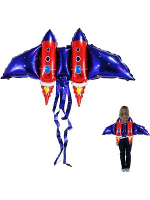 Kidspartim Roket Kanatlı Folyo Balon 106X57 cm