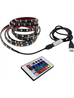 Robo Dünya Triline Tv Arkası Silikonlu Kumandalı Rgb LED Şerit  5metre