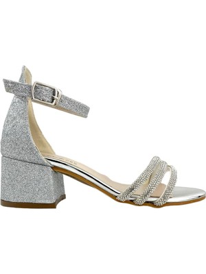 Nubebe 3 Biyeli Topuklu Ayakkabı Lame