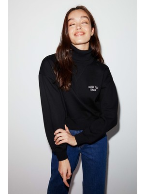 Grimelange Audrey Relaxed Siyah Sweatshirt