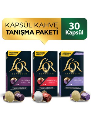 Jacobs L'or Nespresso Uyumlu Kapsül Avantaj Paketi (L'or Supremo + L'or Splendente + L'or Lungo)