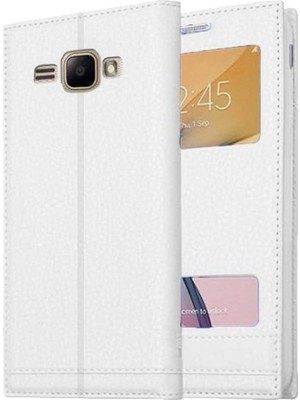 Tekamo Samsung Galaxy J1 2016 Uyumlu Pencereli Kapaklı Magnum Kılıf