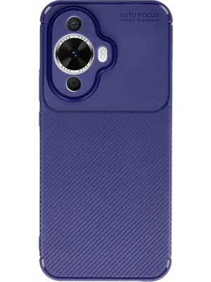 Adige Huawei Nova 11 Kılıf Negro Karbon Fiber Desen Silikon