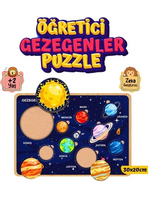 212 Toyzz 212TOYZZ Solar Sistem Gezegenler Eğitici Bultak Yapboz Puzzle