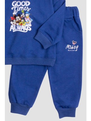 Chicsy Baby Mickey Mause Baskılı Oversize  Alt Üst Çocuk Çocuk Eşorfman Takımı