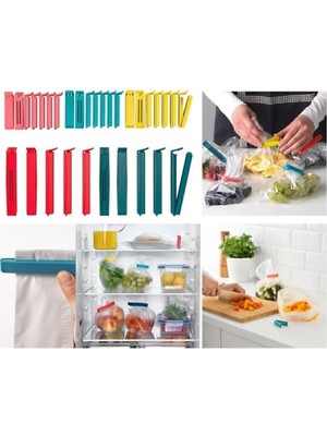 IKEA Bevara 26 Parça Saklama Poşeti Mandalı - Dayanıklı, Esnek ve Renkli Tasarım, Farklı Boyut Seçenekleri ile