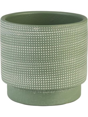 Vitale Waffle Seramik Vazo Yeşil 14x13 Cm Ak.Jh0029