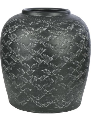 Vitale Branche Seramik Vazo Siyah 23x25 Cm Ak.Jh0010