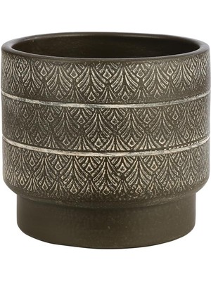 Vitale Vent Seramik Vazo Chocolate 17x15 Cm Ak.Jh0060