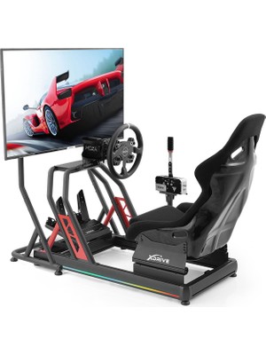 xDrive Rgb Alüminyum Yarış Simülatörü Kokpiti Ve F1 Koltuğu Bs02