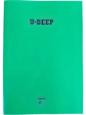 Glanart A4 Boy Plastik Kapak 80 Yaprak Çizgili Defter Kenarı Kırmızı Çizgili 1 Adet U-Dep