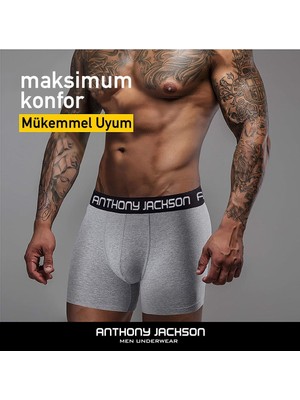 Anthony Jackson Likralı 6'lı Kutu Premium Erkek Boxer Boss