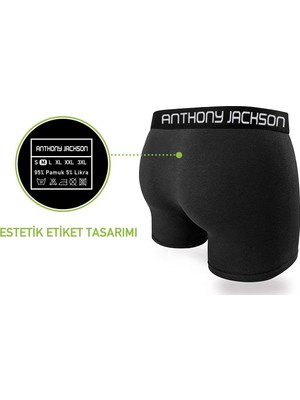 Anthony Jackson Likralı 6'lı Kutu Premium Erkek Boxer Boss