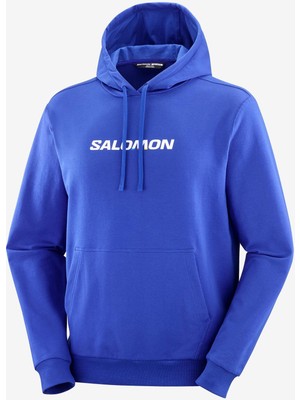 Salomon Logo Performance Erkek Mavi Sweat