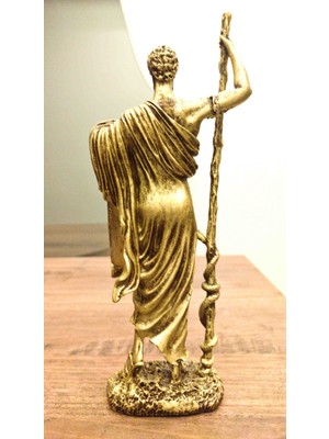 Antioch Art and Design Hipokrat Biblo Tasarım Gold Heykel 25 cm Ev Dekor Hediyelik Eşya