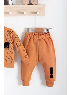 Beruflic Wow Nakışlı Pamuklu 2'li Erkek Bebek Takımı