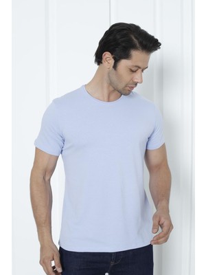 Tom John Erkek T-Shirt Standart Kalıp Basic Relaxed Bisiklet Yaka 5 Li Paket Mıxcolor