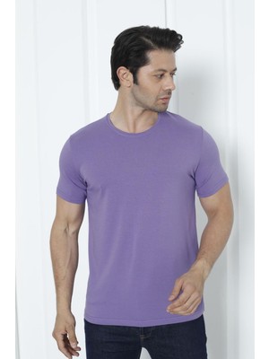 Tom John Erkek T-Shirt Standart Kalıp Basic Relaxed Bisiklet Yaka 5 Li Paket Mıxcolor