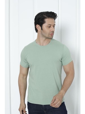 Tom John Erkek T-Shirt Standart Kalıp Basic Relaxed Bisiklet Yaka 5 Li Paket Mıxcolor