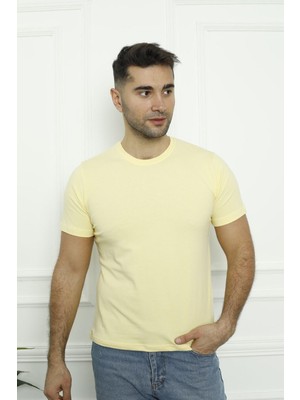 Tom John Erkek T-Shirt Standart Kalıp Basic Relaxed Bisiklet Yaka 5 Li Paket Mıxcolor