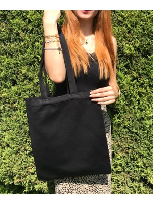 Boomtown Siyah Bez Çanta Premium