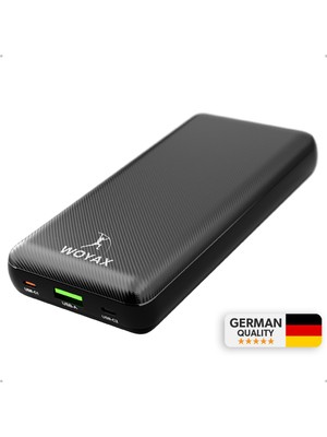 Woyax 25000mAh 130W Süper Hızlı Powerbank Laptop Notebook Macbook Taşınabilir Şarj Cihazı Siyah
