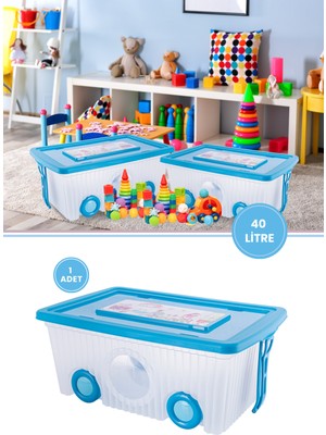 Flora F384 Trendy Tekerlekli Oyuncak Kutusu 40 LT