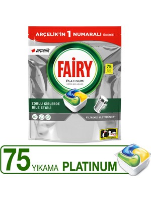 Fairy Platinum Bulaşık Makinesi Deterjanı 75’li  Arçelik Özel Paketleri