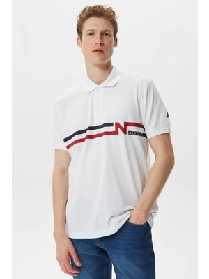 Nautica Baskılı Pamuklu Classic Fit Polo T Shirt Erkek Polo T Shirt K35510T 1Bw