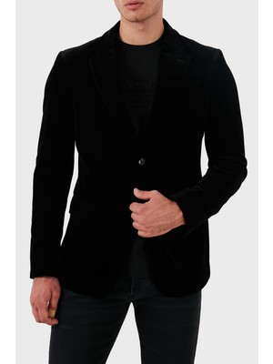 Armani Collezioni Regular Fit Mono Yaka Kadife Blazer Ceket Erkek Ceket Mcgra0 MCF31 001